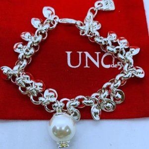 Uno de 50 Pearl dangle bracelet